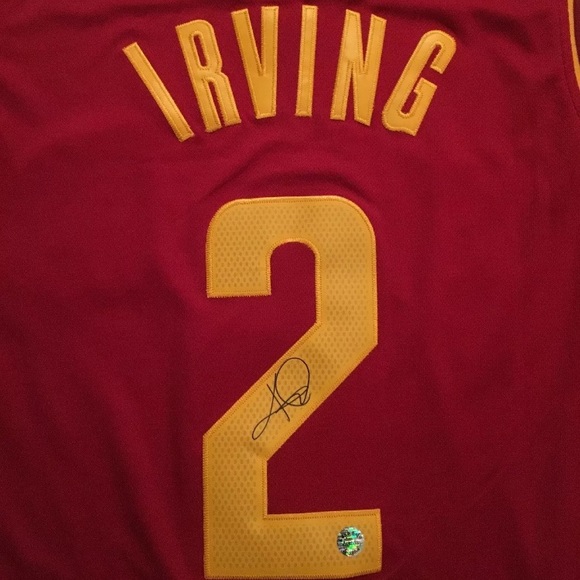 kyrie irving autographed jersey